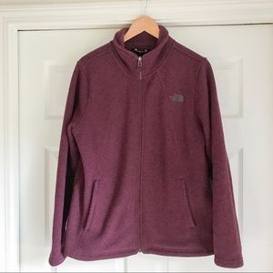 The North Face Burgandy Zip Up Fleece XL